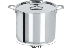 Marmite Cristel Castel'Pro en acier inoxydable 18/10 3 ply + couvercle tout inox