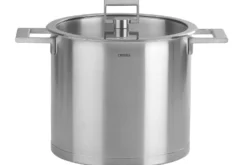 Marmite Cristel Strate Fixe en acier inox 18/10 + couvercle en verre plat