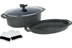 Marmite 3 pièces Pradel Excellence Premium 39 x 28 cm façon pierre tous feux / induction