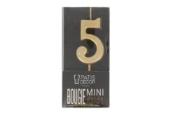 Mini bougie d'anniversaire dorée Patisdécor chiffre