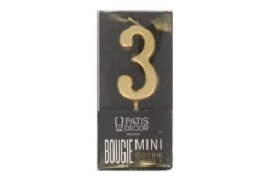 Mini bougie d'anniversaire dorée Patisdécor chiffre