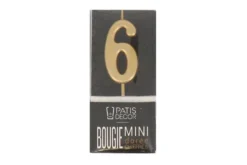 Mini bougie d'anniversaire dorée Patisdécor chiffre