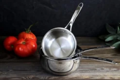 Mini casserole saucier Cristel Castel'Pro en acier inoxydable 18/10 3 ply