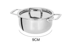 Mini faitout Cristel Castel'Pro en acier inoxydable 18/10 3 ply