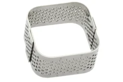 Mini moule perforé carré Mallard Ferrière pour petits fours en inox