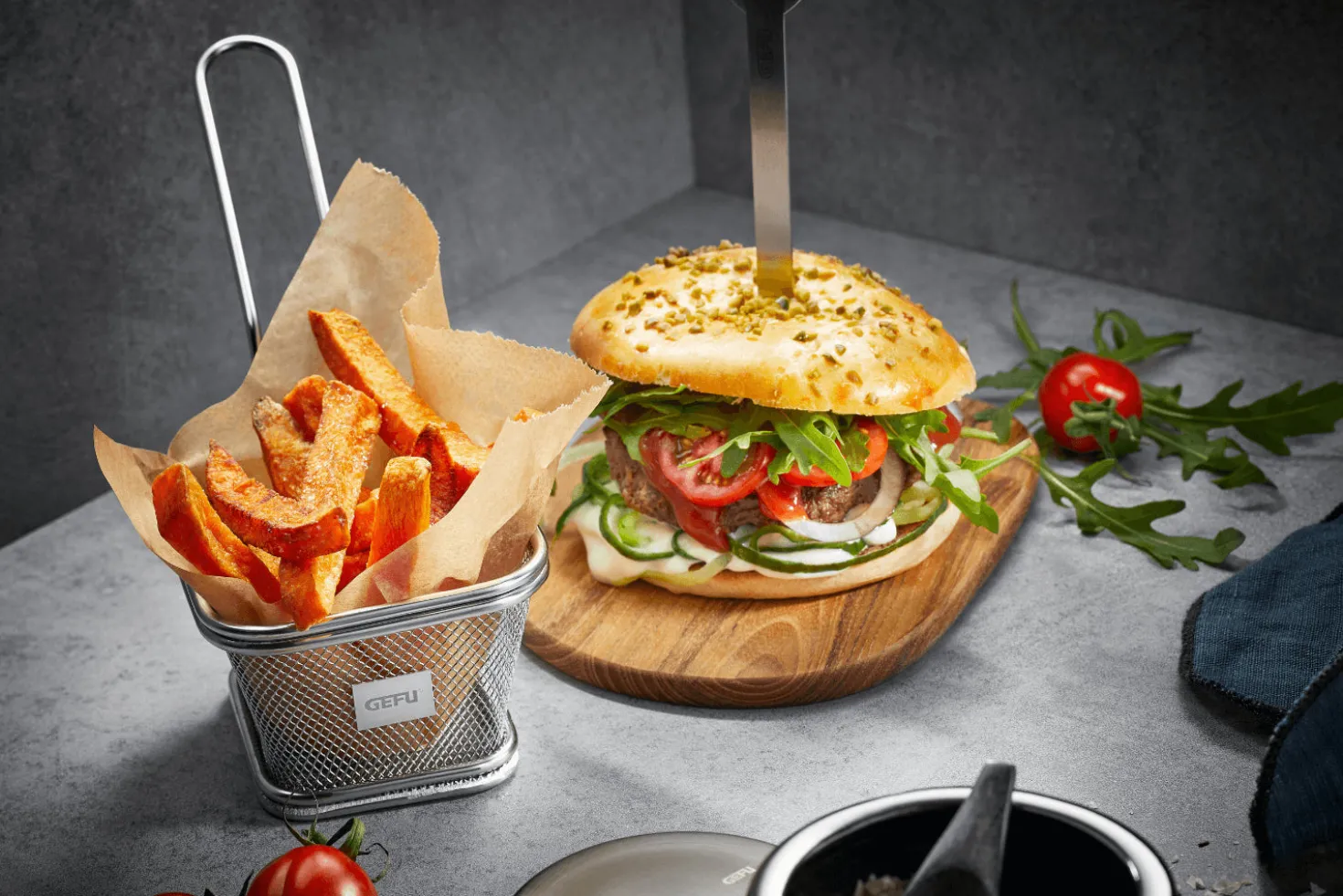 Mini-panier de service Gefu pour barbecue en inox