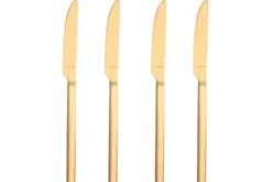 Ménagère 16 couverts de table Amefa Square en acier inoxydable 18/0 - Finition dorée