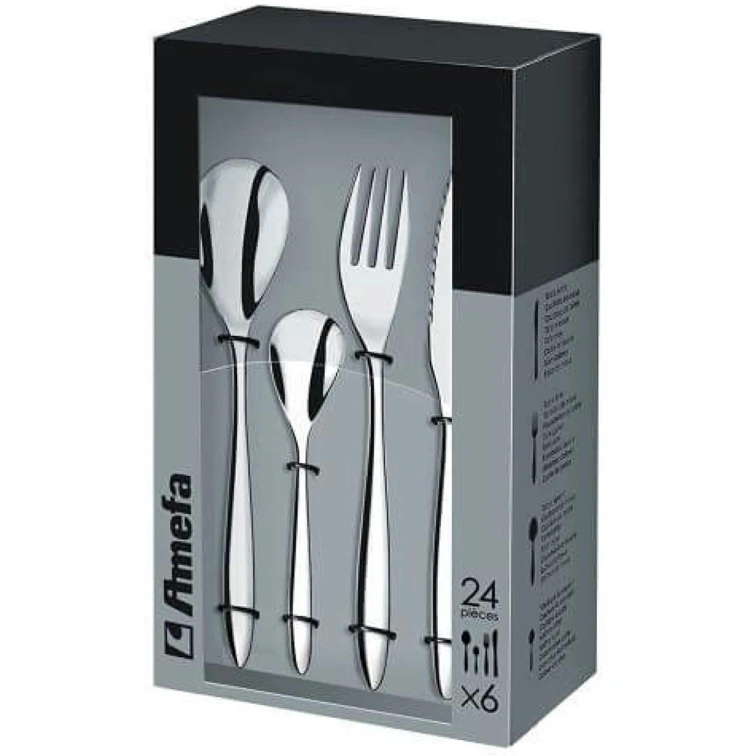 Ménagère 24 couverts de table Amefa Bongo inox 18/0