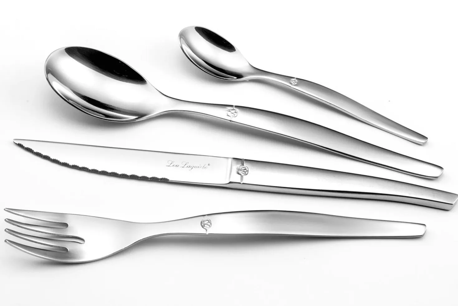 Ménagère 24 couverts de table Lou Laguiole Jet inox 18/0