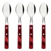 Ménagère 24 couverts de table Tramontina en inox et bois rouge