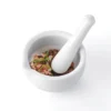 Mortier + pilon Gefu Macino en porcelaine blanche