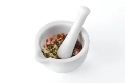 Mortier + pilon Gefu Macino en porcelaine blanche
