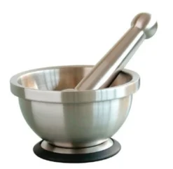 Mortier + pilon Mastrad tout inox avec base antidérapante