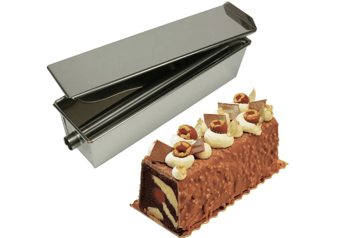Moule à cake Mallard Ferrière avec insert tube en acier inoxydable