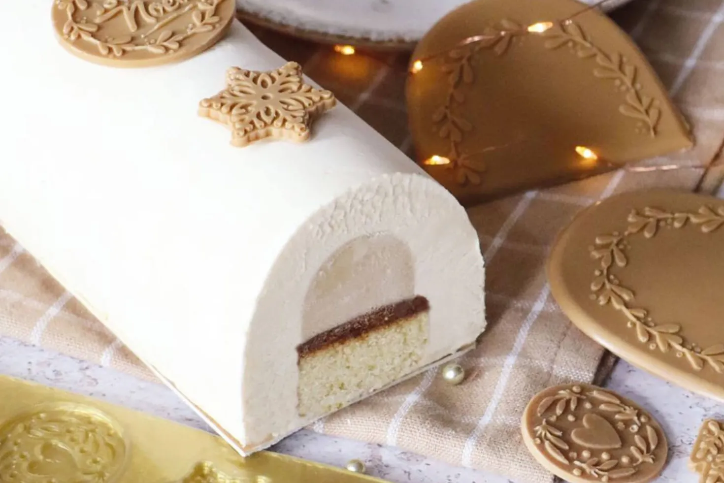 Moule à embout de bûche Scrapcooking en silicone
