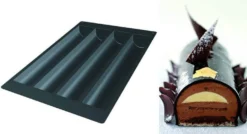 Moule en silicone Pavoflex 600 x 400mm - 4 bûches