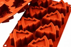 Moule en silicone professionnel Silikomart Silicon Flex 8 sapins 300 x 175mm