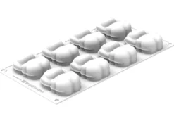 Moule en silicone professionnel Silikomart 3D 8 lapins 70ml