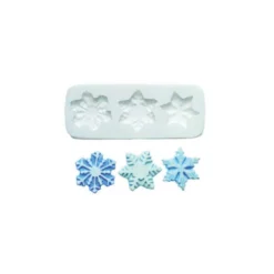 Moule en silicone spécial pâte à sucre Sugar Flex 3 flocons