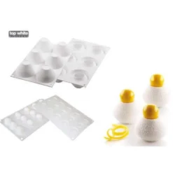 Moule 6 fragrances Silikomart en silicone blanc