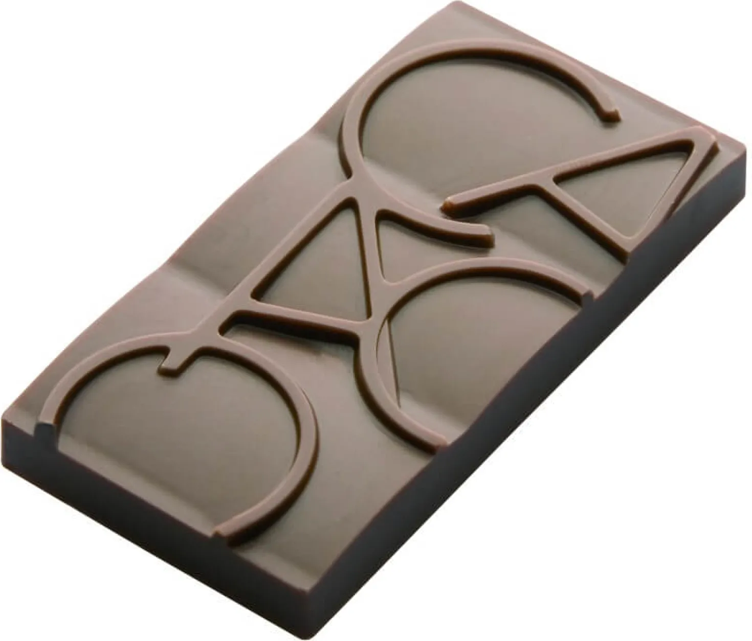 Moule pour 12 mini-tablettes de chocolat 20g cacao en PC 76 x 35mm