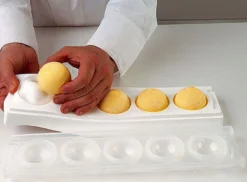 Moule pâtissier silicone blanc Silikomart 5 sphères 3D diamètre 58mm