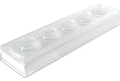 Moule pâtissier silicone blanc Silikomart 5 sphères 3D diamètre 58mm
