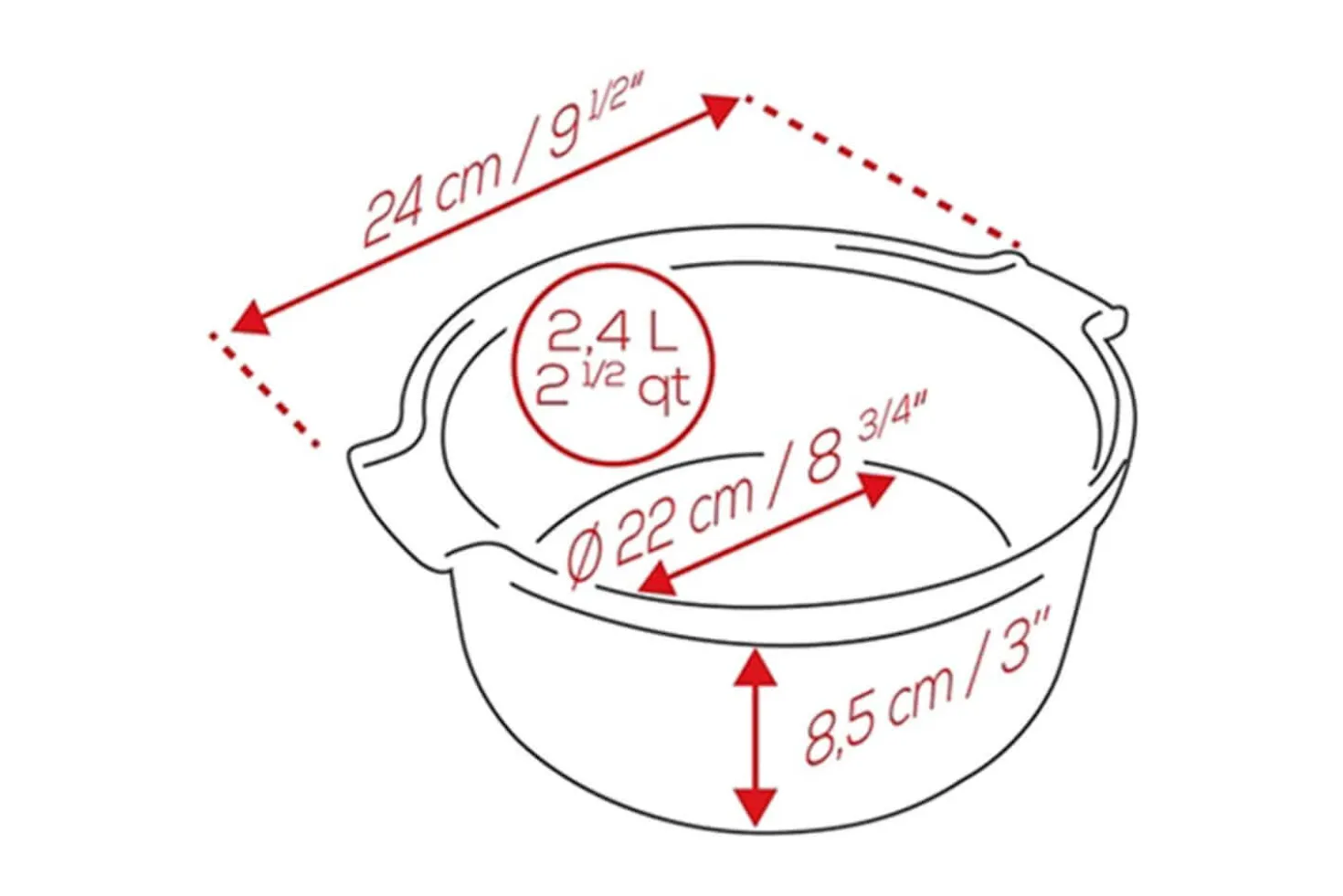 Moule à soufflé Peugeot Appolia en céramique rouge Ø22cm