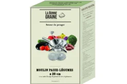Moulin passe-légumes 3 grilles La Bonne Graine en acier inox Ø20cm