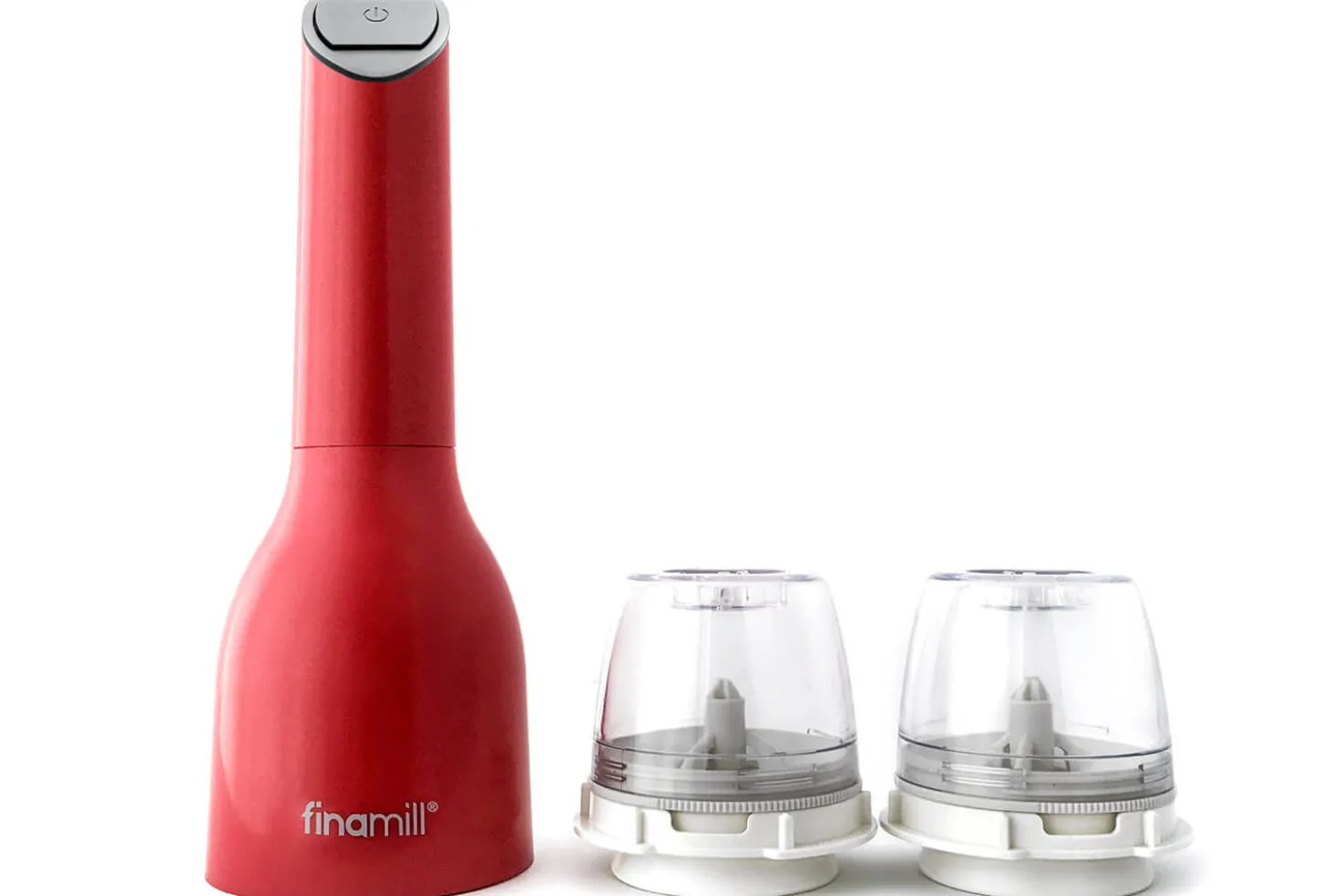 Moulin à épices électrique Finamill PRO Plus rouge + 2 capsules de broyage