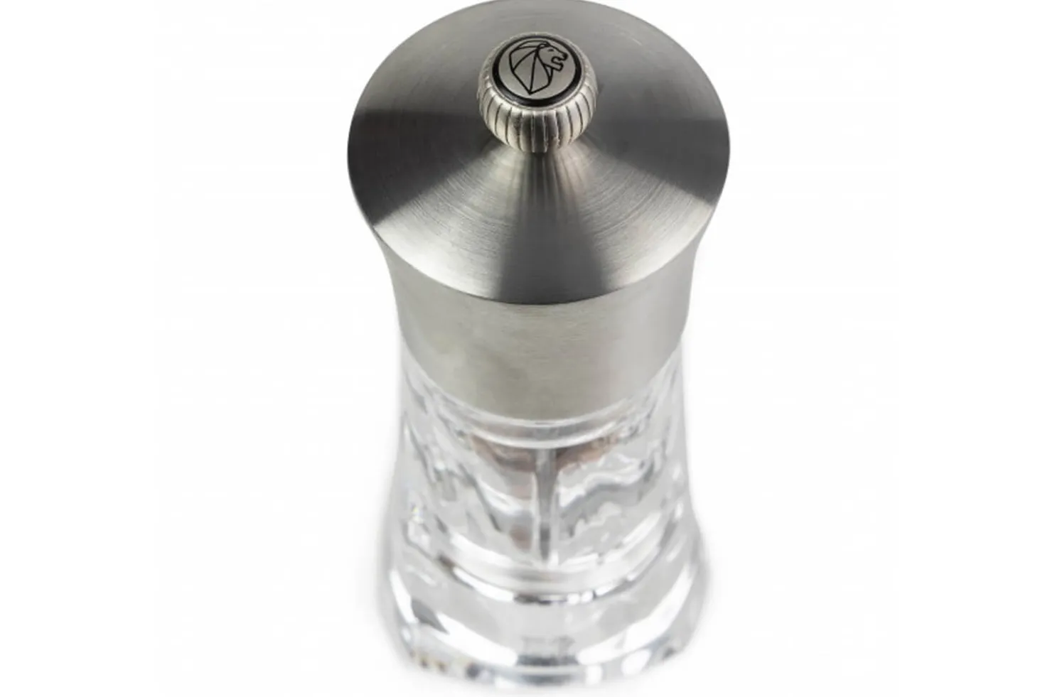 Moulin à piment sec manuel Peugeot Ouessant en inox et acrylique 14cm