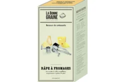 Moulin râpe à fromage 2 tambours La Bonne Graine en acier inox