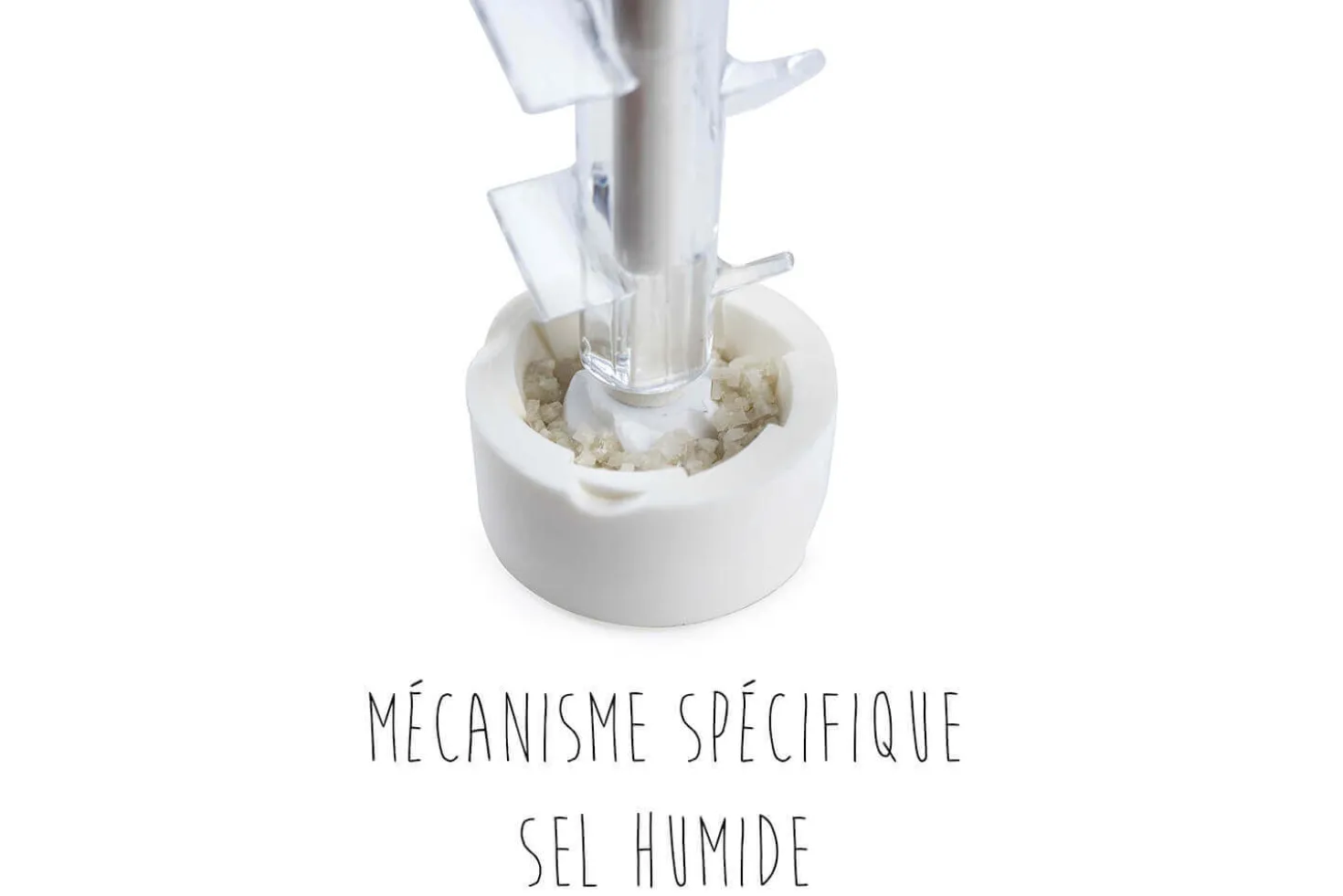 Moulin à sel humide manuel Peugeot Oslo en acrylique et inox 14cm