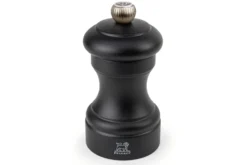 Moulin à sel sec manuel Peugeot Bistro en bois de hêtre noir mat 10cm
