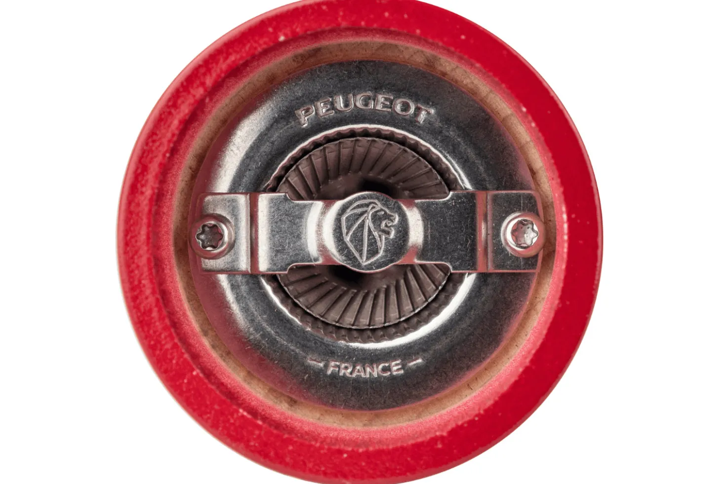 Moulin à sel sec manuel Peugeot Bistro en bois laqué rouge passion 10cm