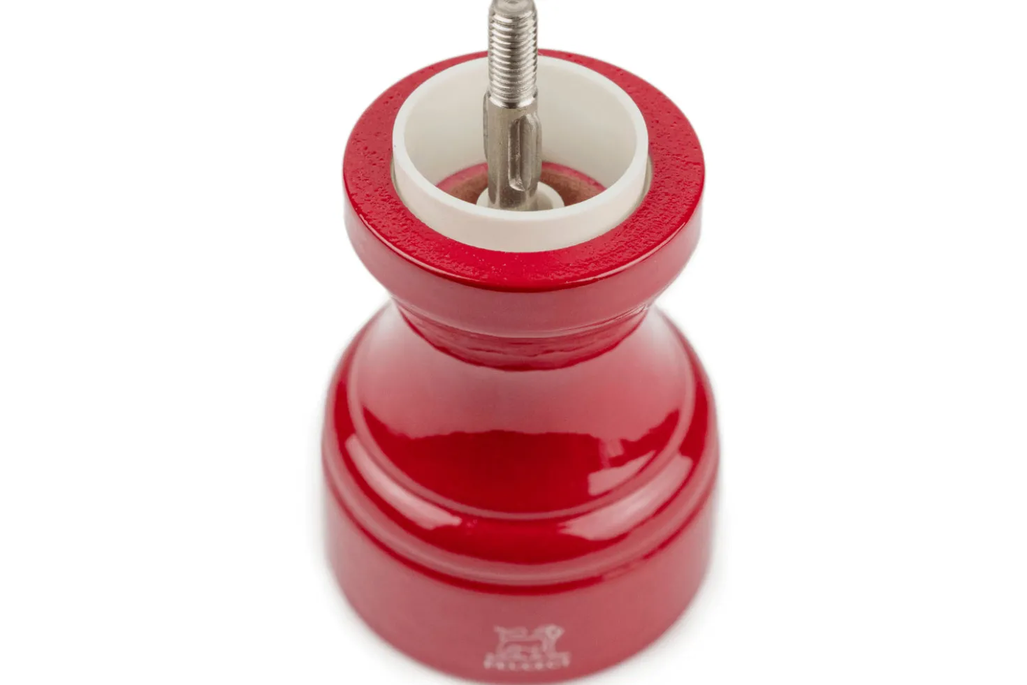 Moulin à sel sec manuel Peugeot Bistro en bois laqué rouge passion 10cm