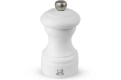 Moulin à sel sec manuel Peugeot Bistro en bois de hêtre blanc mat 10cm