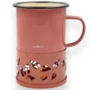 Mug à thé Cookut Sixtea chauffé à la bougie rose