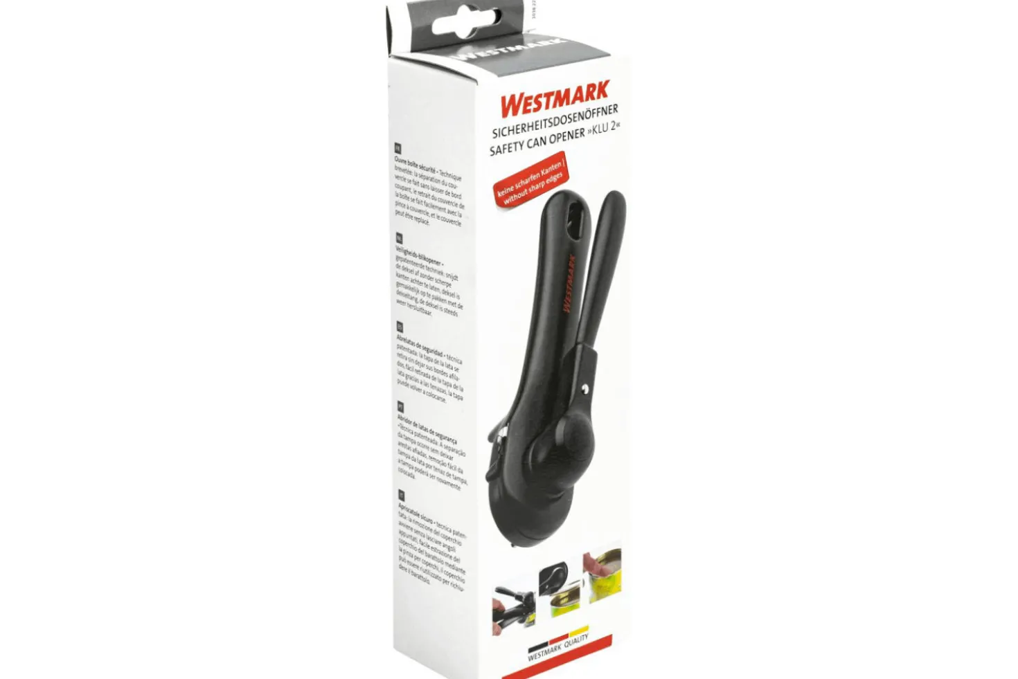 Ouvre boîte de sécurité Westmark Klu 2 en ABS noir 17,5cm