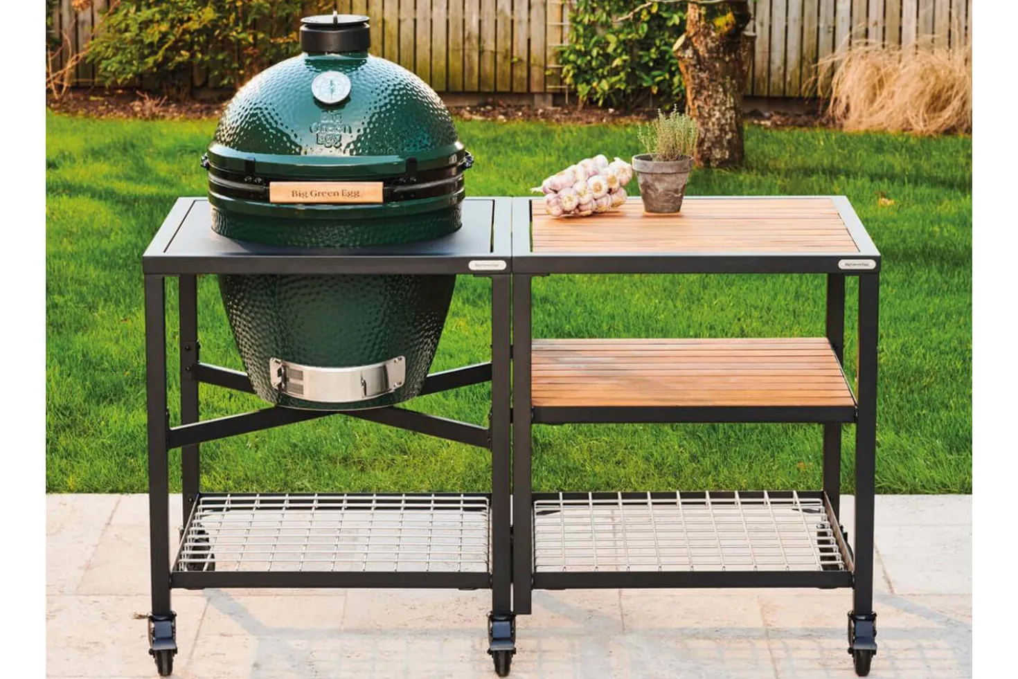 Pack Big Green Egg ensemble mobilier Large DELUXE sans barbecue