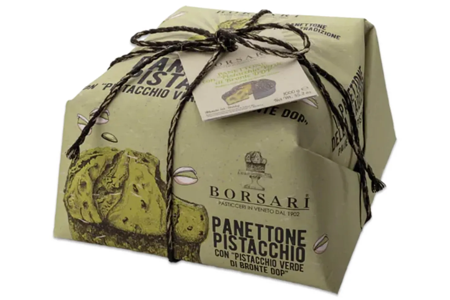 Panettone Borsari Crème de Pistache 1kg – Fabrication artisanale italienne