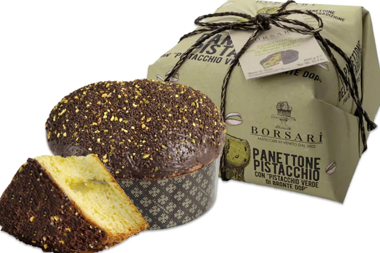 Panettone Borsari Crème de Pistache 1kg – Fabrication artisanale italienne