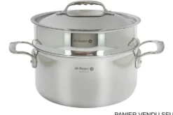 Panier cuit-vapeur 24cm De Buyer en acier inoxydable