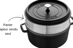Panier vapeur Staub en acier inoxydable pour cocotte ronde