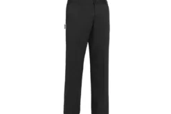 Pantalon de cuisine unisexe Egochef Evo noir polyester et coton