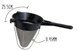 Passe-sauce professionnel Matfer Exoglass® maille 0.45mm diamètre 25.5cm