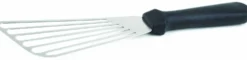 Pelle de cuisine ajourée 17cm lame inox + manche noir synthétique