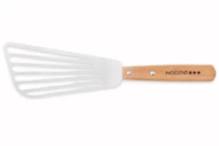 Pelle de cuisine ajourée en inox Nogent manche en bois de hêtre 28cm