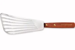 Pelle de cuisine ajourée en inox Nogent manche en bois de charme 28cm