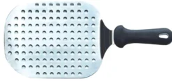 Pelle de service perforée inox 18 x 22 cm idéale pizza